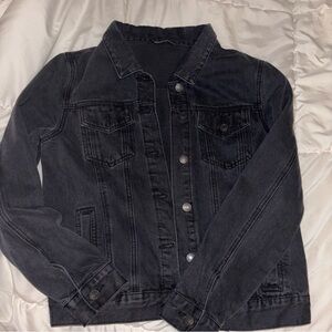 Black Brandy Melville Long Sleeve Jean Denim Jacket